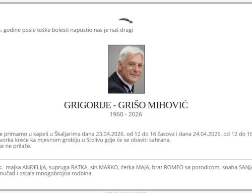 In Memoriam – Grigorije Grišo Mihović